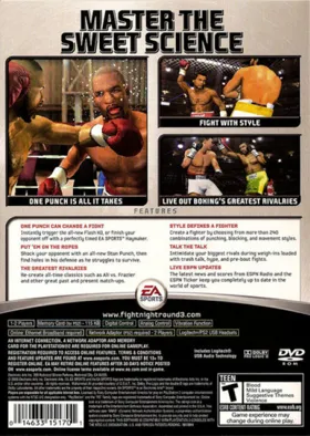 Fight Night Round 3 box cover back